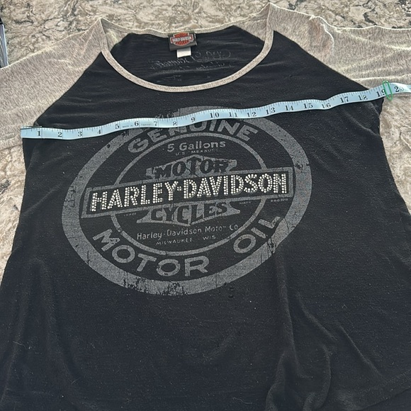 Harley-Davidson Women's Black and Gray Long Sleeve Tee - Picture 7 of 7